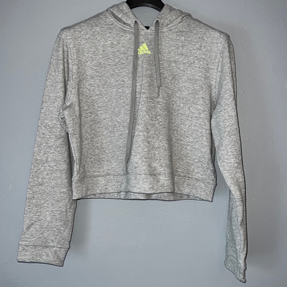 adidas Tops - NWT Adidas Cropped Hoodie Size Large